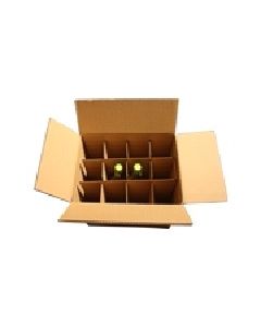 12 WINE BOTTLE CASE WITH INTEGRAL DIVIDERS