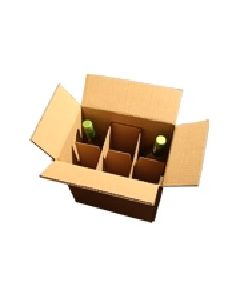 6 WINE BOTTLE CASE WITH INTEGRAL DIVIDERS